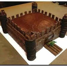 Chocolate Fort Cake Can Also Use Kitkats For Walls Castle Birthday Cakes Castle Cake Birthday Cake Kids