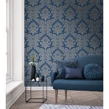 Brighten it up with yellow Glitter Damask Wallpaper By Seabrook Lelands Wallpaper