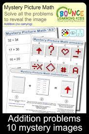Solve The Math Problems On Each Worksheet The Resulting Number From Each Math Problem Is Then Filled In On A 1 1 Math Mystery Picture Learning Worksheets Math