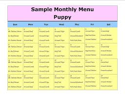 Sample Menu Totally Raw Natural Dog Foodtotally Raw