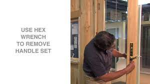 When the door is opened from the. Replacing The Lock Actuator On A Hinged Patio Door Andersen Windows Youtube