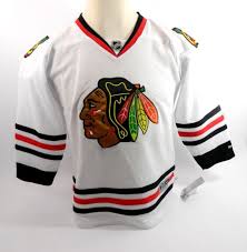 Chicago Blackhawks Blank White Nhl Youth Reebok Away Replica Jersey Size S M