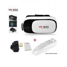 Disfrutá juegos y películas 3d con una visión panorámica inmersiva de 360°. Gafas Realidad Virtual Control Bluetooth Juegos Celular Videos