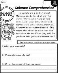 I've included a color and black and white version, as well as a key. Reading Comprehension Passages For Little Scientists Life Science Edition