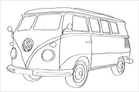 The use of vw buses as theme encourages children to actually complete the entire page. Free Coloring Pages Of Combi Volkswagen Poster Print Vw Art Volkswagen Van Drawing