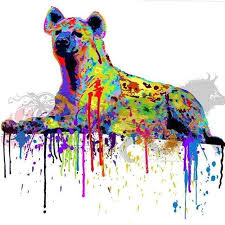 Check Out This Rainbow Spotted Hyena A Digital Creation By Skadooskian Millie Marotta Coloring Book Art Hyena