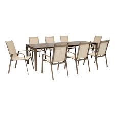Kettler Milano 8 Seater Garden Table And Chairs Set Taupe Hessian Garden Table And Chairs Table And Chair Sets Garden Table