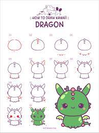 As you see in video its too easy to draw a dragon with simple steps. How To Draw A Cute Dragon Easy Step By Step Lesson For Everyone