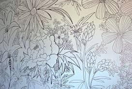 Black And White Flower Wall Mural Diy On A Budget How To Create A Floral Wall Mural With A Sharpie Wall Murals Floral Wall Kid Room Decor