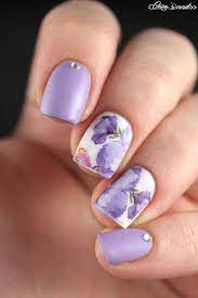 34 Unbelievably Watercolor Nail Art Ideas Lavender Nails Water Color Nails Floral Nails