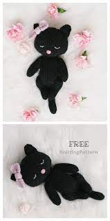 Customize your avatar with the cat face knitted black sweater and millions of other items. Knit Sleepy Cat Amigurumi Free Knitting Pattern Knitting Pattern