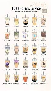 Taro qbubble tea, black boba tapioca pearls, boba straws and bag clips gift bundle from hanover shops collection. Bubble Tea Bingo By Moodoodles Https Www Instagram Com Moodoodles Tea Illustration Cute Food Drawings Bubble Tea