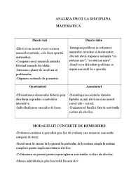 Scopul lor este sa ii indrume si sa ii ajute sa evalueze cantitatile: Analiza Swot La Mate
