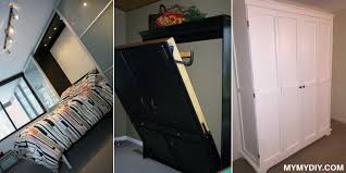 When in the closed position, this plan looks like a cabinet with 2 shelves and tons of storage. 13 Magical Diy Murphy Bed Plans Free Mymydiy Inspiring Diy Projects