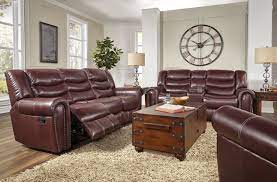 Nail Head Accent Chocolate Bonded Leather Reclining Living Room Set By Corinthian Sofa Has Recliners At Both Ends D Furniture Living Room Sets Reclining Sofa