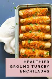 I came up with this recipe by taking bits and pieces from other breakfast casserole recipes i like and making some small changes. Healthier Ground Turkey Enchiladas Need A Healthy Recipe That Uses Ground Turkey In 2020 Healthy Turkey Recipes Healthy Ground Turkey Ground Turkey Recipes Healthy