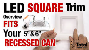 What are some of the most reviewed products in minimalist flush mount lights? Overview Of Our Led Square Trim Module Fits Recessed Cans 5 6 Downlights Easy Video Total Lighting Blog