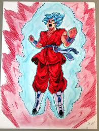 When it comes time to fight jiren in the tournament of power, however, mastered super saiyan blue. Buy Dragon Ball Z Super Goku Super Saiyan Blue Kaioken Animation Art 18x24 Original Art Drawing Color Pencil Poster In Cheap Price On Alibaba Com