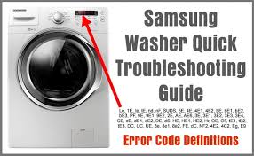 With so many different types of washers and dry. Samsung Washer Quick Troubleshooting Guide With Fault Code Definitions