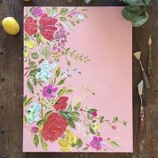 Painting simple flowers with acrylics. Flowers Acrylic Painting Easy Painting Inspired