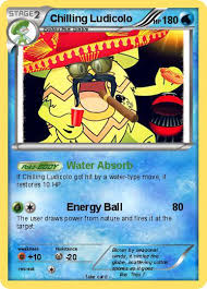 Grass type pokémons are strong against water, ground, rock. Pokemon Chilling Ludicolo