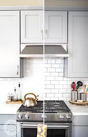 white subway tiles kitchen backsplash