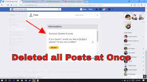 Nov 30, 2020 · how to delete all facebook photos on android mobile phones. How To Delete All Posts From Facebook Profile At Once 2020 Youtube