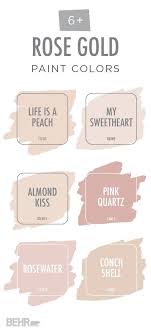 Here are the best blue paint colors to create the perfect mood in your bedroom. View Your Life Through Rose Colored Glasses With This Rose Gold Color Palette From Behr Paint The Rose Gold Color Palette Rose Gold Painting Gold Paint Colors