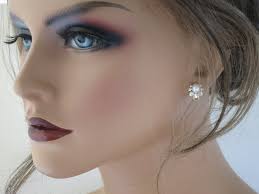 Freshwater Pearl Earrings: Crystal Cluster Bridal Studs