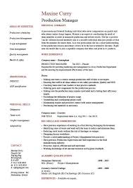 Production Manager Resume Samples Examples Template Job Description Workflow