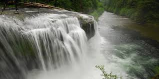 Lower falls day use area is within the campground. Lewis River Falls Outdoor Project