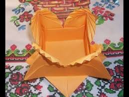 что можно сделать на пасху своими руками из бумаги Origami Korobochka Iz Bumagi Podstavka Dlya Pashalnyh Yaic Easter Origami Youtube