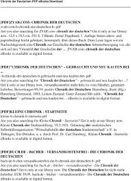 Nur zum download als pdf (kostenlos). Chronik Der Deutschen Pdf Pdf Kostenfreier Download
