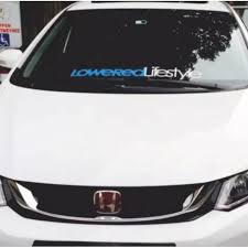 Perjalanan tidak akan nyaman kalau jarak pandang terbatas atau justru terhalang oleh jamur yang merekat. Stiker Kaca Depan Belakang Mobil Cutting Sticker Lowered Lifstyle Shopee Indonesia