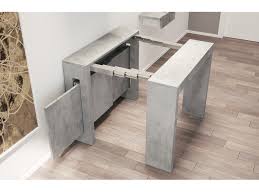 The machine sits on an industrial type wooden table with metal foot plate and two side drawers. Erika Console Table In Light Gray Concrete Grain Melamine Tc 540b Gr Bloss Extendable Dining Table Orren Ellis Orel9003 Florida Wholesaler Manufacturer Designers Welcome Drop Shipping