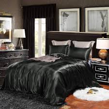Free delivery and returns on ebay plus items for plus members. Amazon Com Black Bedding Silk Like Satin Duvet Cover Set Solid Color Silky Microfiber Quilt Cover Black Satin Bedding Sets King 104x90 1 Duvet Cover 2 Pillowcases Black King Kitchen Dining