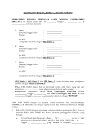 Memberi khidmat nasihat kepada pemaju jmb / mc berkaitan penyenggaraan dan pengurusan harta bersama. 16 Contoh Surat Kesepakatan Harta Bersama