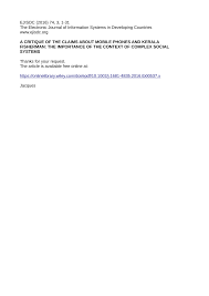 The author's purpose, approach or methods, hypothesis, and major conclusions. Pdf A Critique Of The Claims About Mobile Phones And Kerala Fisherman The Importance Of The Context Of Complex Social Systems