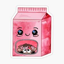 Pegatinas: Rosa Caja De Leche