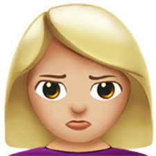 Person With Pouting Face 2 Woman Light Skin Tone Light Medium Skin Tone Emoji