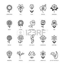Ensemble D Icones De Fleurs Doodling De Fleurs Comment Dessiner Une Fleur Dessin De Fleur Simple