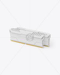 Download Two Modules Of Ddr4 Ram Mockup In Device Mockups On Yellow Images Object Mockups