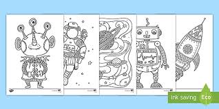 Printable galaxy space coloring pages. Mindfulness Space Colouring Pages Teacher Made