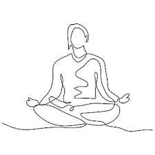 Desenho De Linha Continuo De Uma Pessoa Sentada Em Posicao De Lotus Para Yoga Exercicio Ou Meditacao Vector Ilustracao Minimalismo Esporte Tema Design Meditaca Illustration Vectorielle Dessin Yoga Dessin Trait Continu