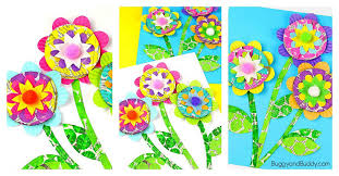 A birthday wreath made from cupcake liner flowers and paper plate flowers is the perfect decoration for your front door, and. Mixed Media Flower Craft For Kids Buggy And Buddy