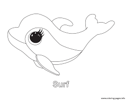 Surf Beanie Boo Coloring Pages Printable