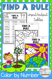 Find A Rule Input Output Tables Color By Number Earth Day Theme In 2020 Fun Math Activities Math Activities Fun Math