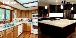 kitchen remodel before and after silver