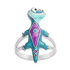 Disney S Frozen 2 Bruni Salamander Ring In 2020 Sterling Silver Rings Bands Purple Enamel Disney Frozen