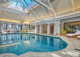 Elegant Private Indoor Glass Mosaic Swimming Pool With Atrium Idesignarch Interior Design Architecture Interior Decorating Emagazine Indoor Swimming Pool Design Indoor Pool Design Luxury Swimming Pools